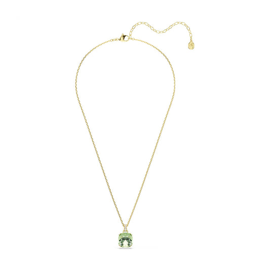 Collana catena Swarovski Millenia lega oro e cristallo verde MISURA UNICA