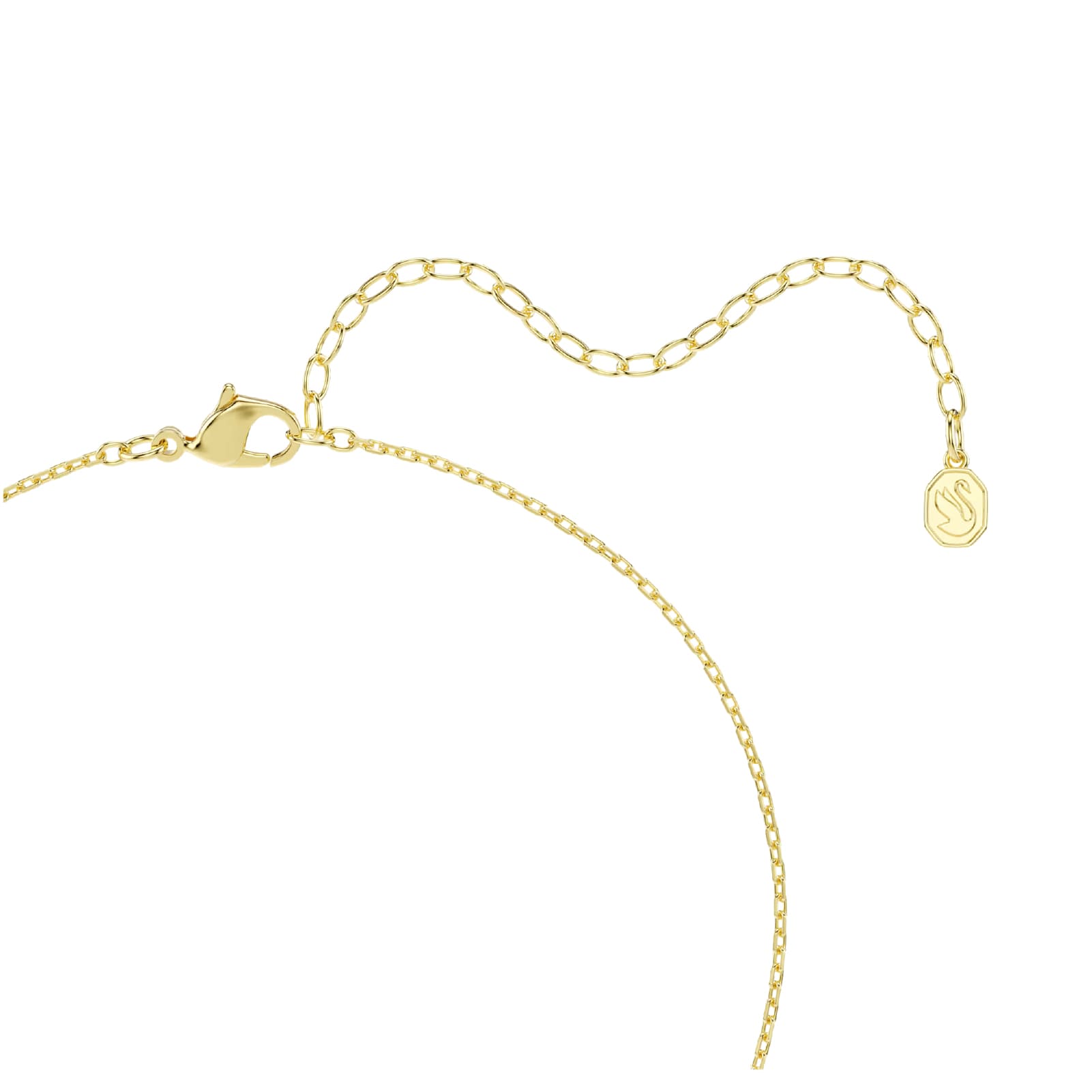 Collana catena Swarovski Millenia lega oro e cristallo verde MISURA UNICA