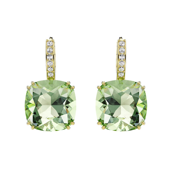 Orecchini pendenti Swarovski Millenia lega oro e verde MISURA UNICA