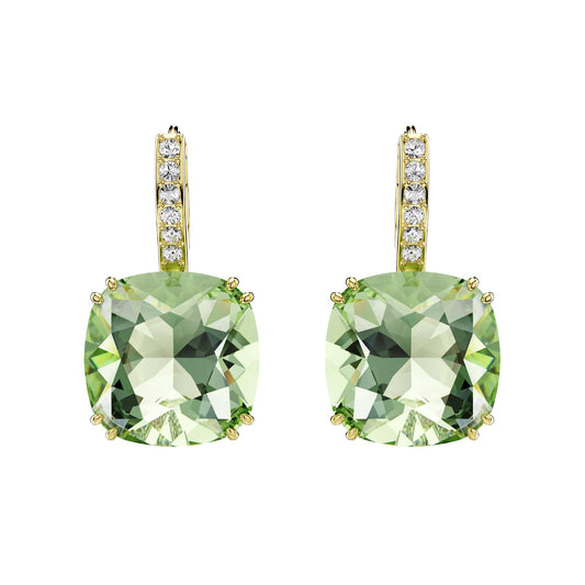 Orecchini pendenti Swarovski Millenia lega oro e verde MISURA UNICA