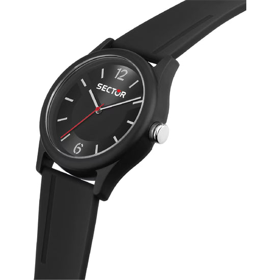 Orologio da uomo Sector in materiale sintetico di colore nero MISURA UNICA