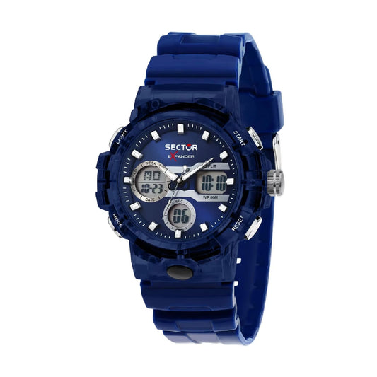 Orologio digitale uomo Sector EX 46 in materiale sintetico di colore blu 43mm