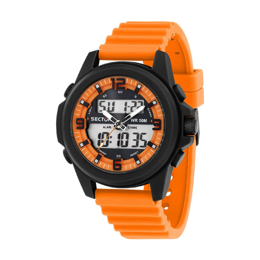 Orologio digitale Sector colore arancio quadrante 52mm MISURA UNICA