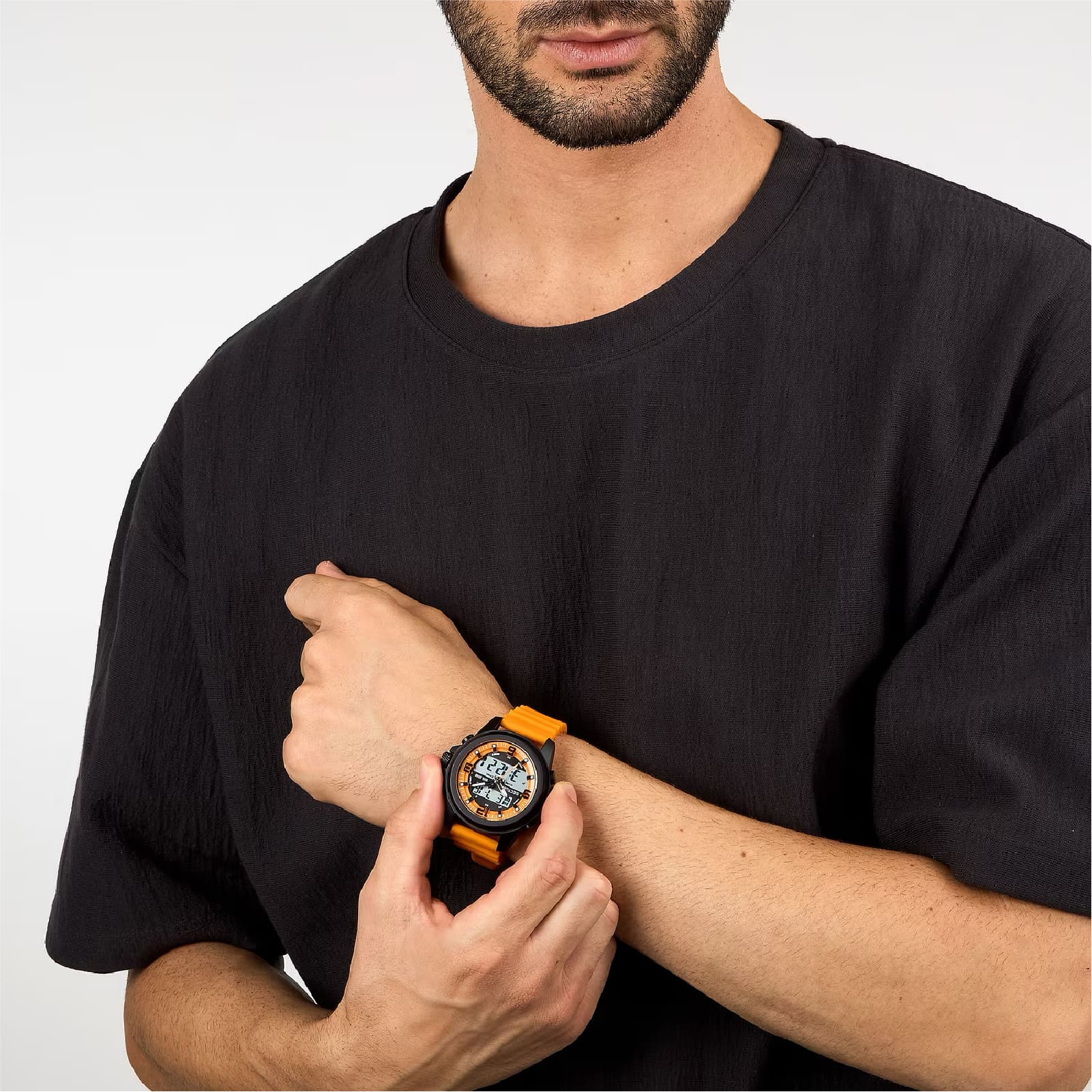 Orologio digitale Sector colore arancio quadrante 52mm MISURA UNICA