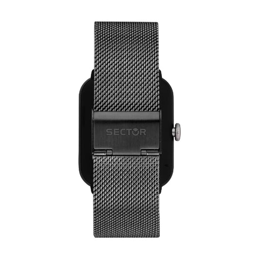 Orologio smartwatch Sector in acciaio maglia mesh nero MISURA UNICA