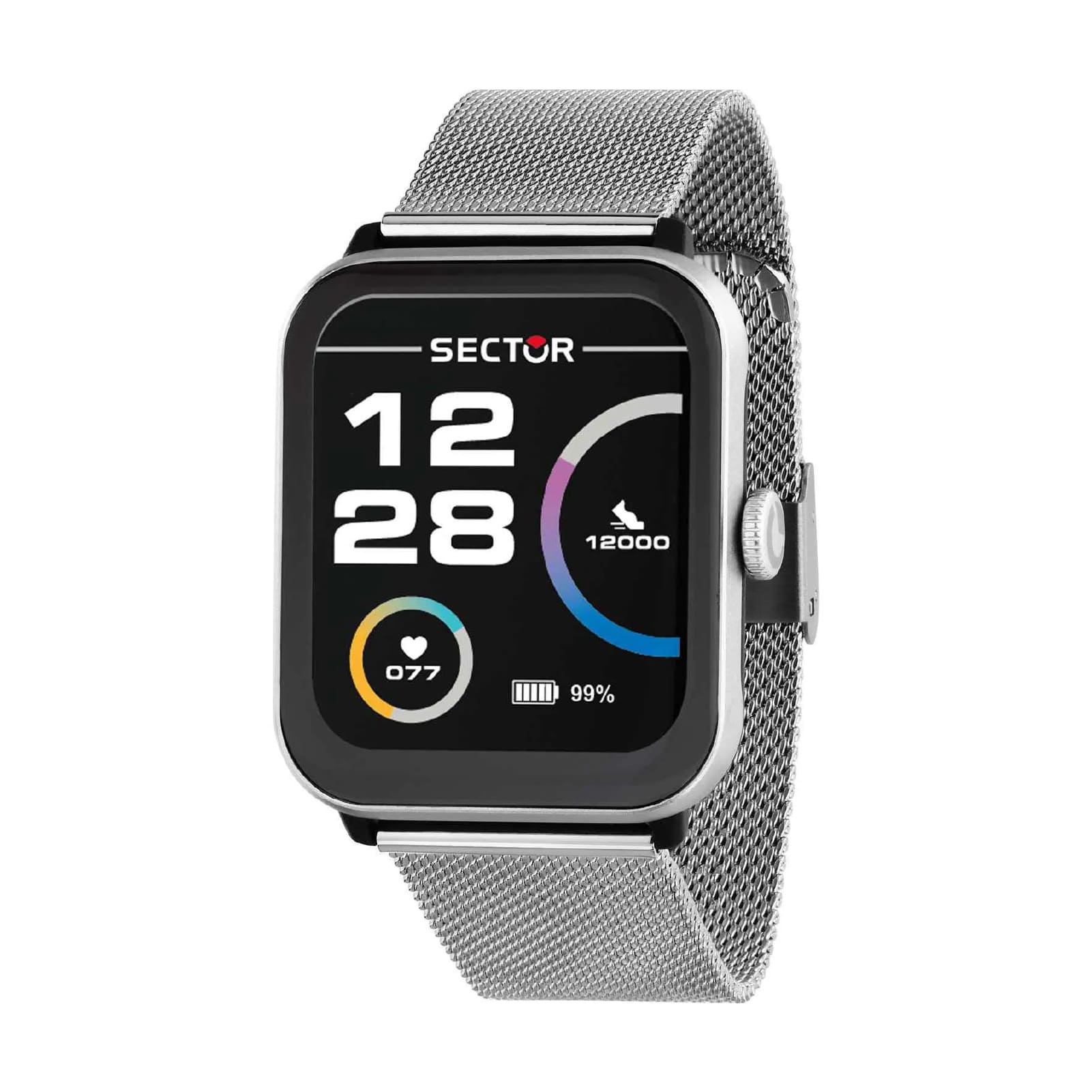Orologio smartwatch Sector S-08 in acciaio maglia mesh MISURA UNICA