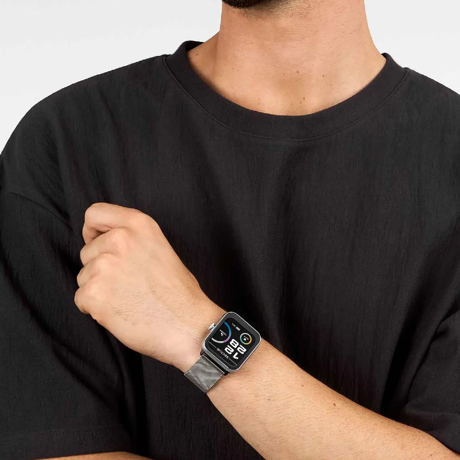 Orologio smartwatch Sector S-08 in acciaio maglia mesh MISURA UNICA