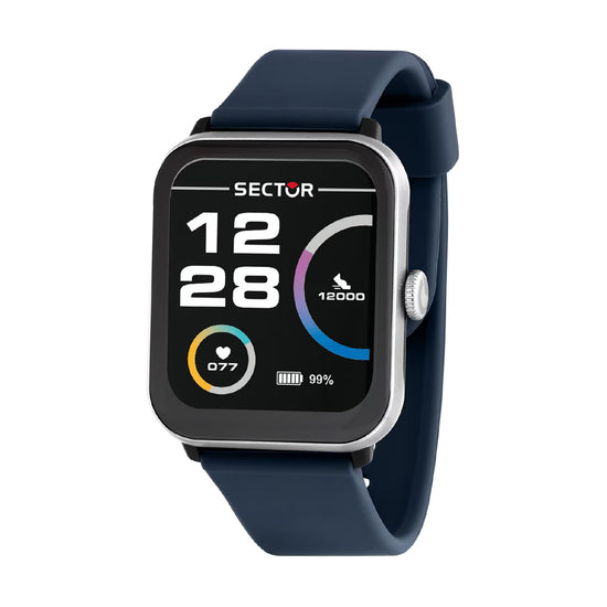 Orologio smartwatch Sector in acciaio e silicone blu MISURA UNICA