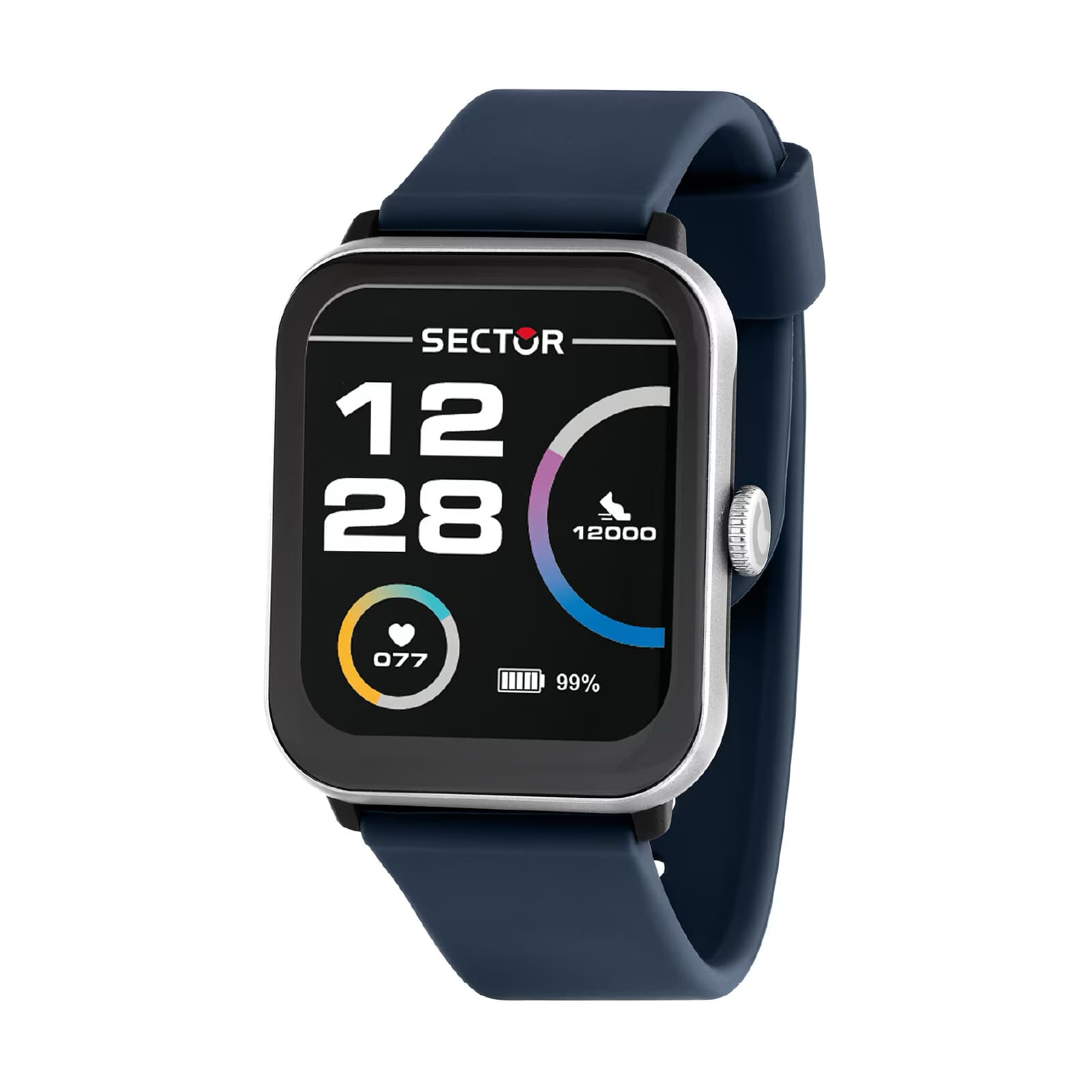 Orologio smartwatch Sector in acciaio e silicone blu MISURA UNICA