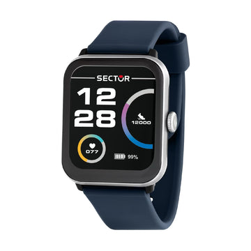 Orologio smartwatch Sector in acciaio e silicone blu MISURA UNICA