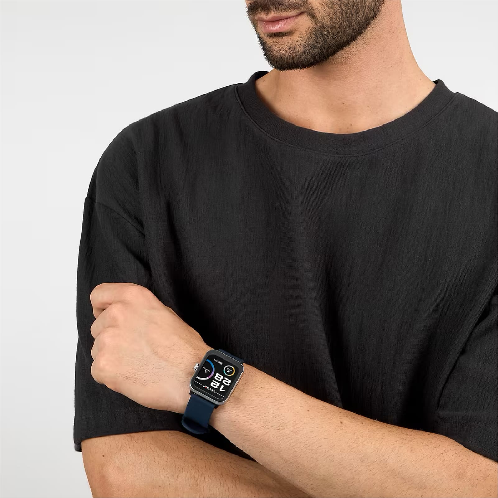 Orologio smartwatch Sector in acciaio e silicone blu MISURA UNICA