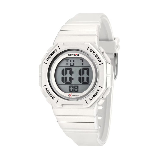 Orologio digitale Sector EX-50 in materiale sintetico bianco MISURA UNICA
