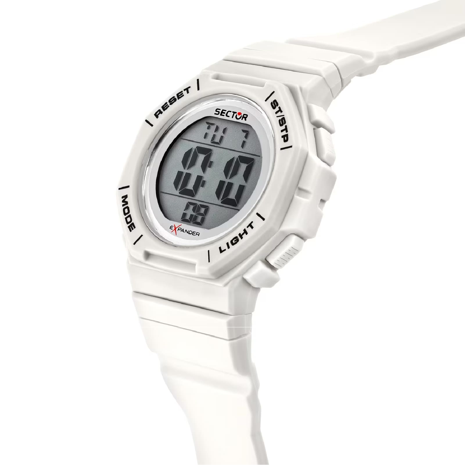 Orologio digitale Sector EX-50 in materiale sintetico bianco MISURA UNICA