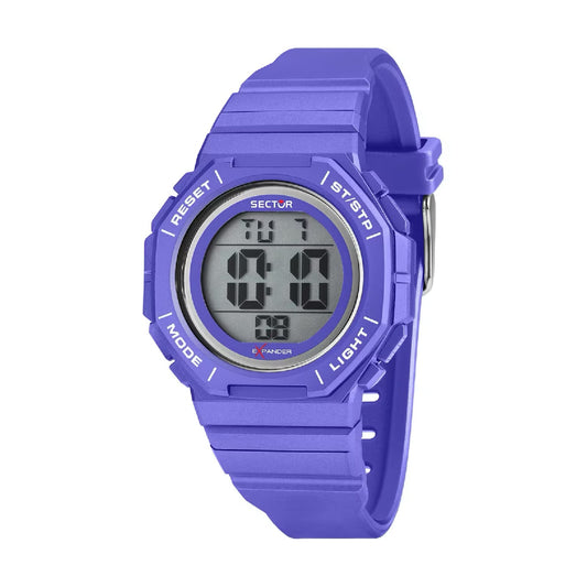 Orologio digitale Sector EX-50 con cinturino sintetico viola MISURA UNICA