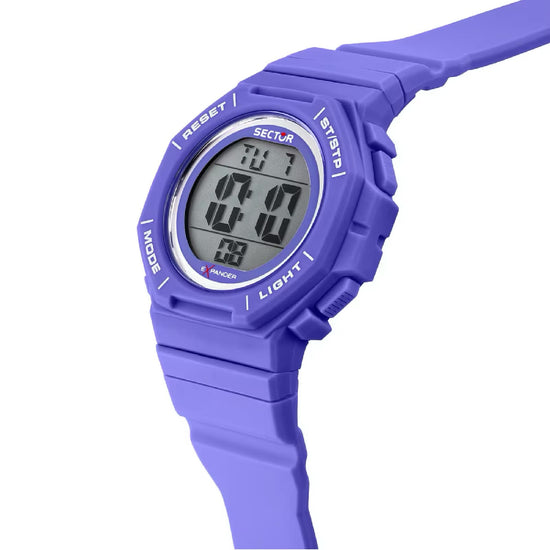 Orologio digitale Sector EX-50 con cinturino sintetico viola MISURA UNICA