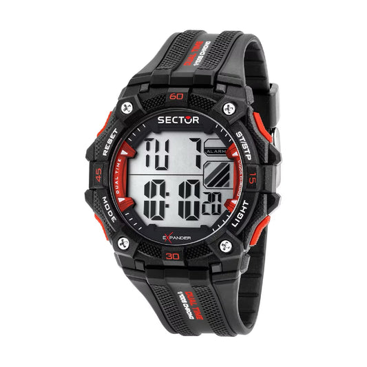 Orologio digitale Sector EX-51 bicolore rosso e nero MISURA UNICA