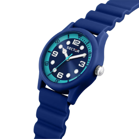 Orologio Sector H20 in silicone con quadrante blu e verde acqua MISURA UNICA