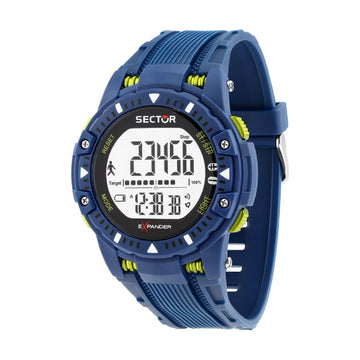Orologio digitale Sector EX-54 in poliuretano blu da uomo MISURA UNICA