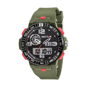 Orologio multifunzione Sector EX-28 in poliuretano verde MISURA UNICA