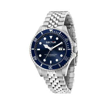 Orologio solo tempo Sector in acciaio argento e blu da uomo S.R3253161053