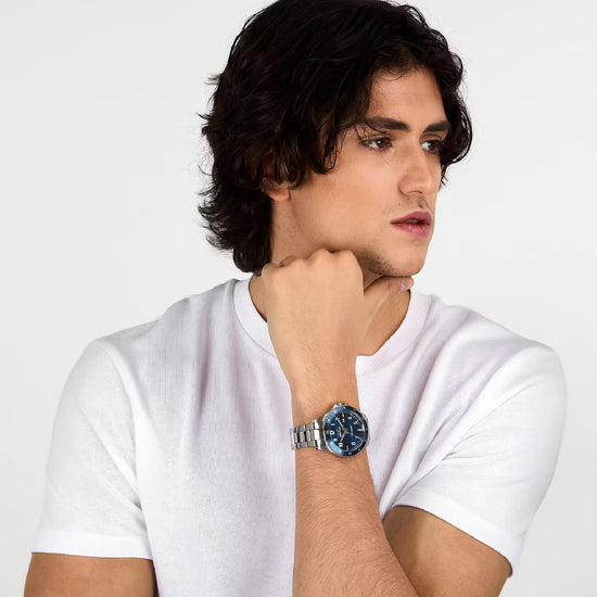 Orologio solotempo uomo Sector acciaio e quadrante blu