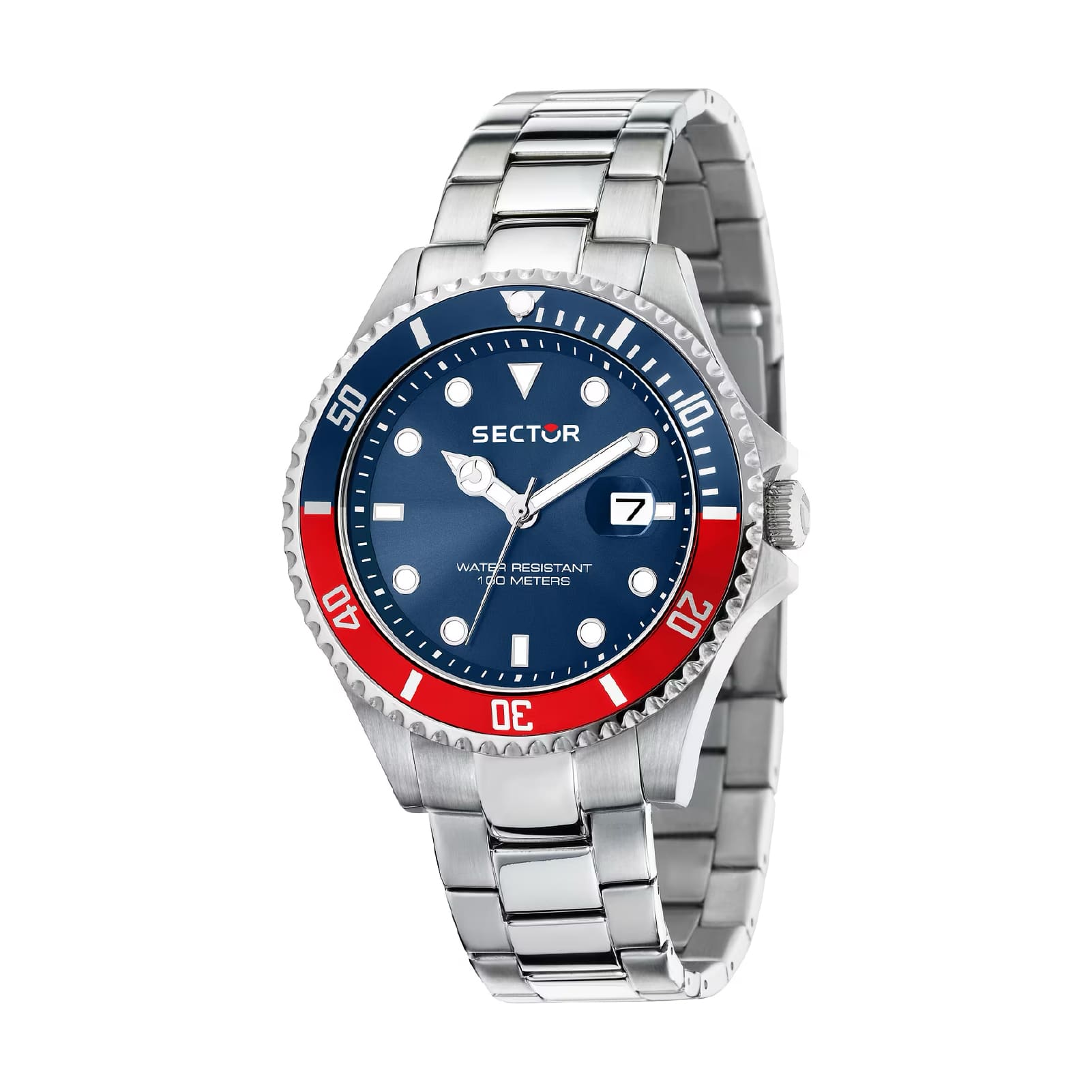 Orologio Sector solo tempo in acciaio quadrante blu MISURA UNICA