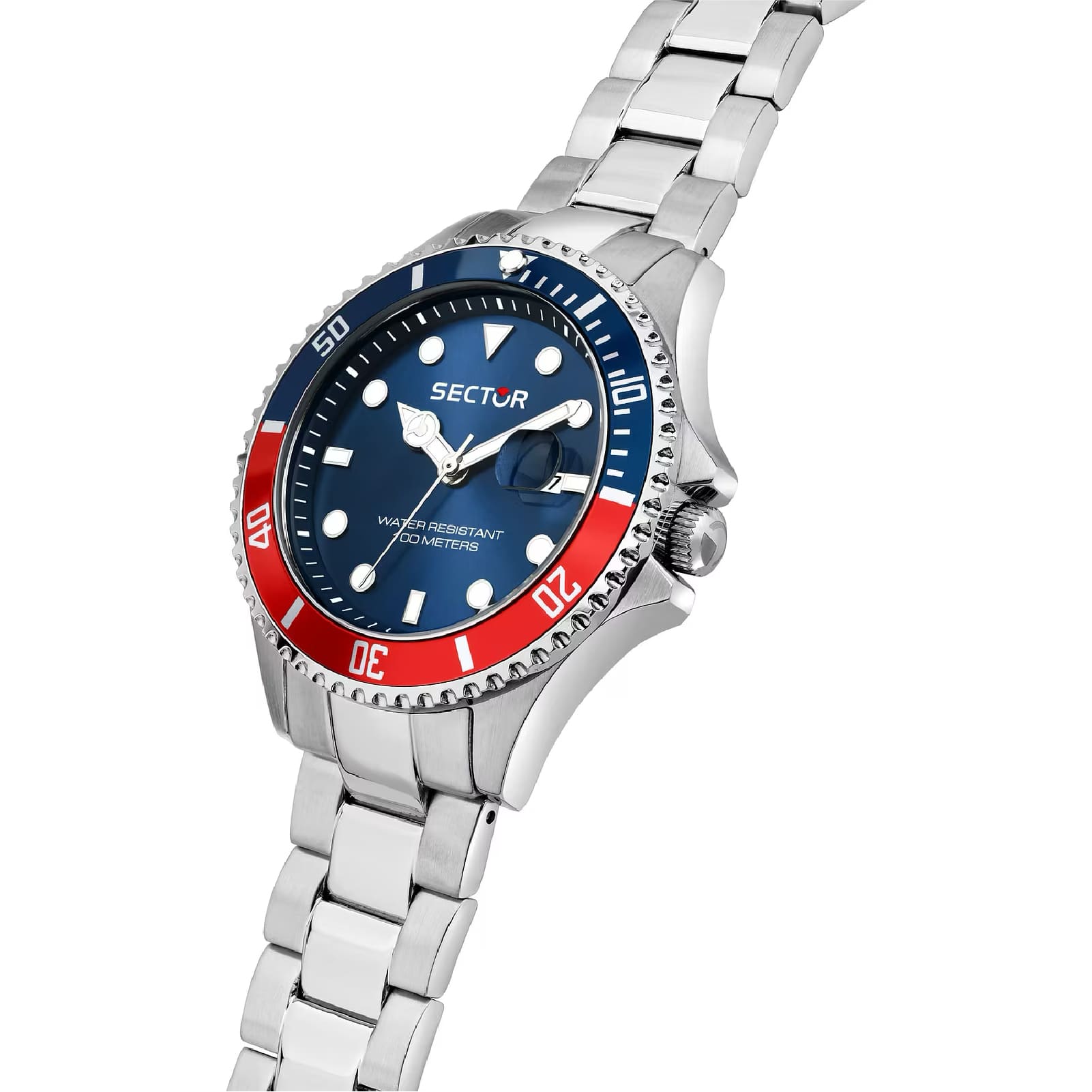 Orologio Sector solo tempo in acciaio quadrante blu MISURA UNICA