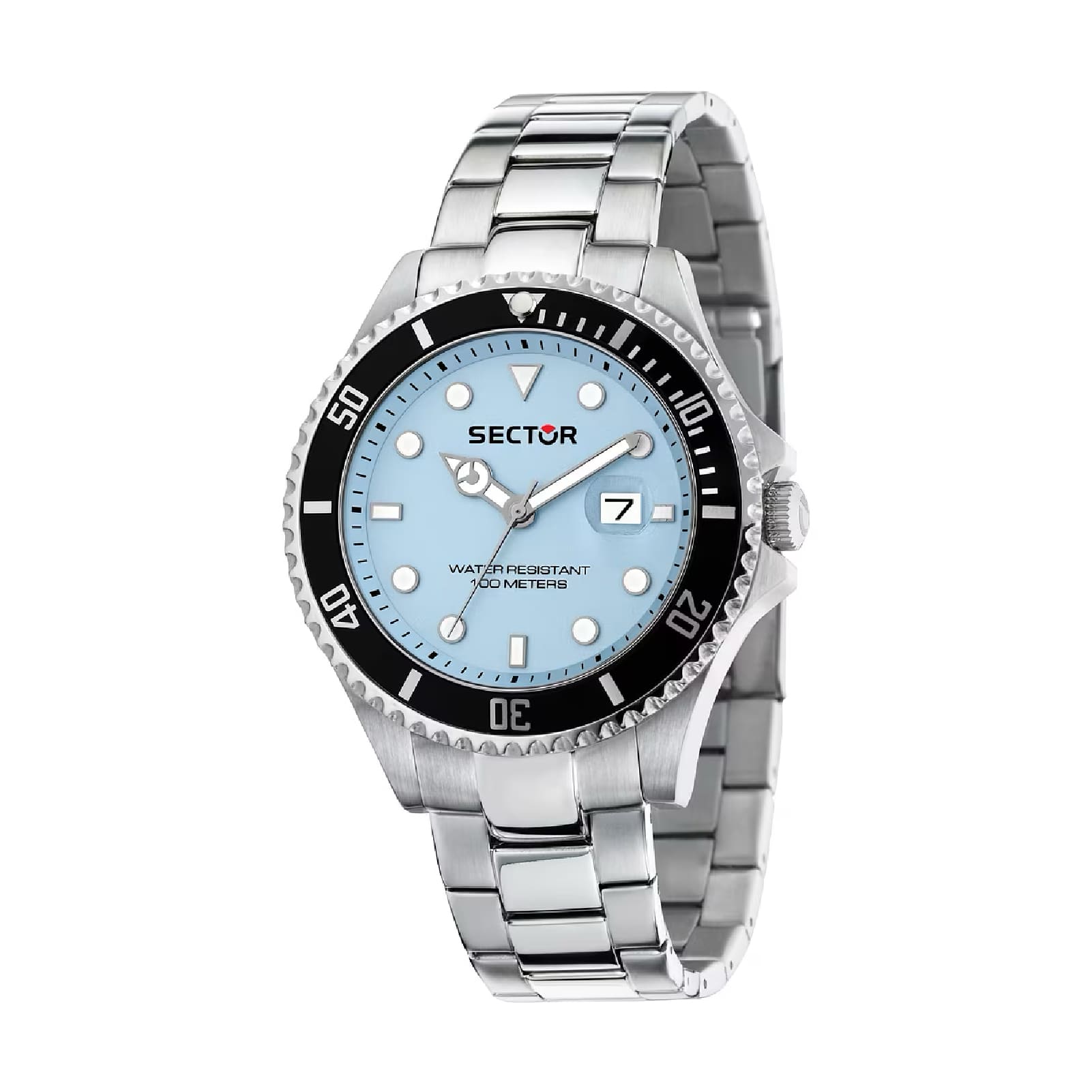 Orologio solo tempo Sector 230 acciaio quadrante azzurro 43mm MISURA UNICA