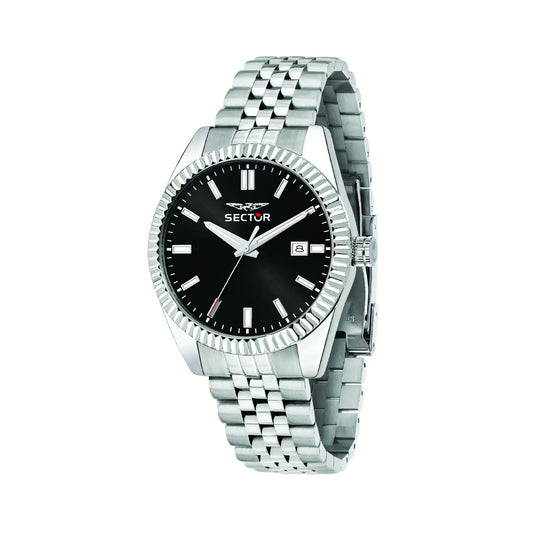 Orologio solo tempo Sector in acciaio color argento e nero S.R3253240015