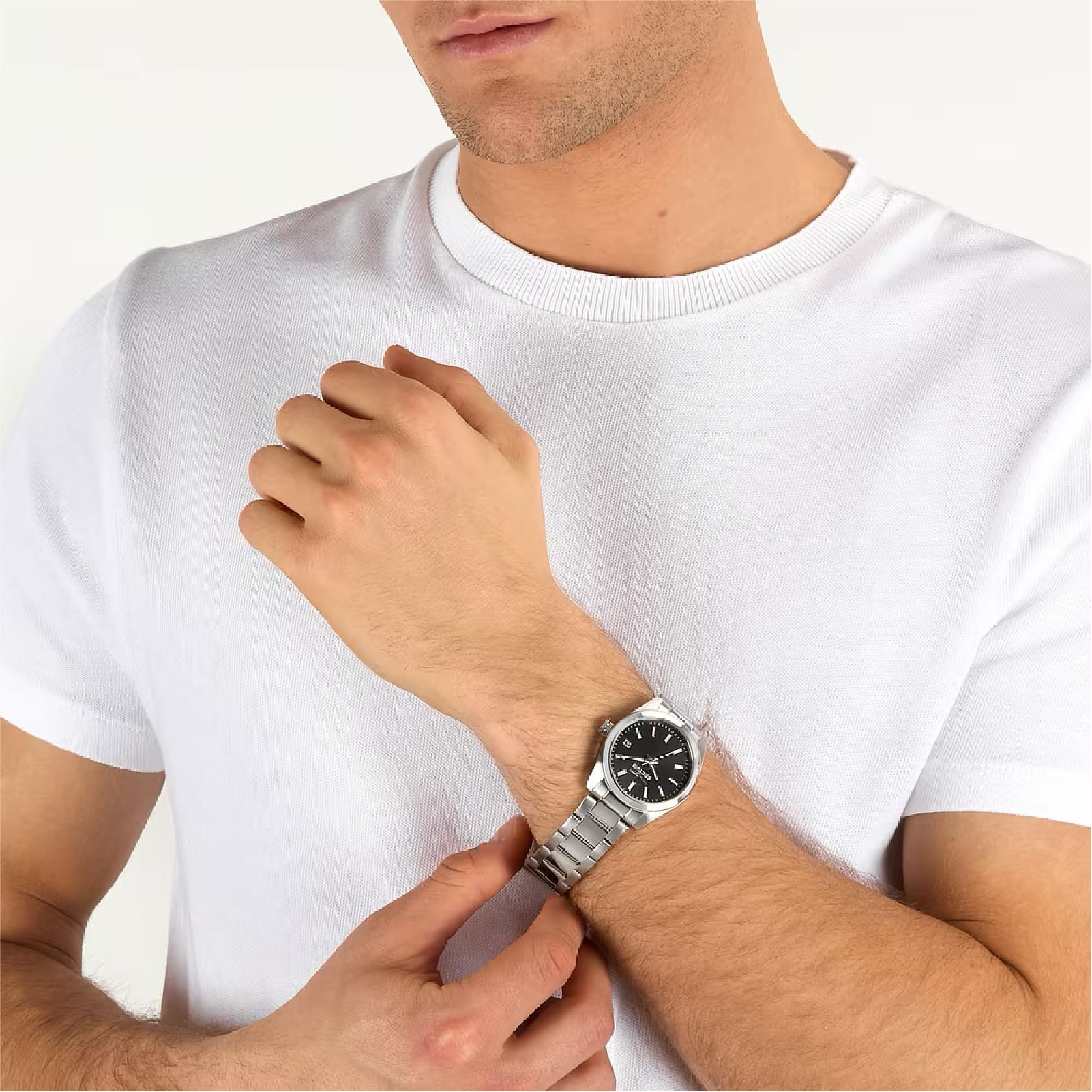 Orologio solo tempo Sector 240 acciaio quadrante nero 37mm MISURA UNICA