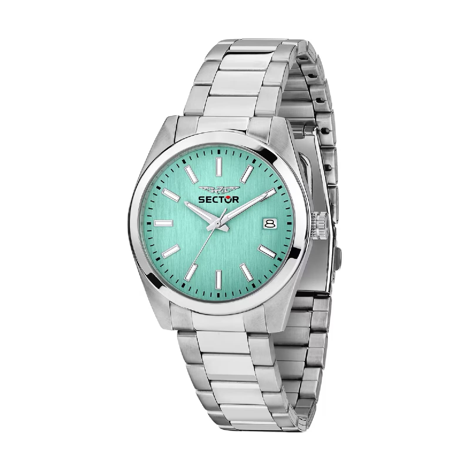 Orologio solo tempo Sector 240 acciaio quadrante azzurro 37mm MISURA UNICA