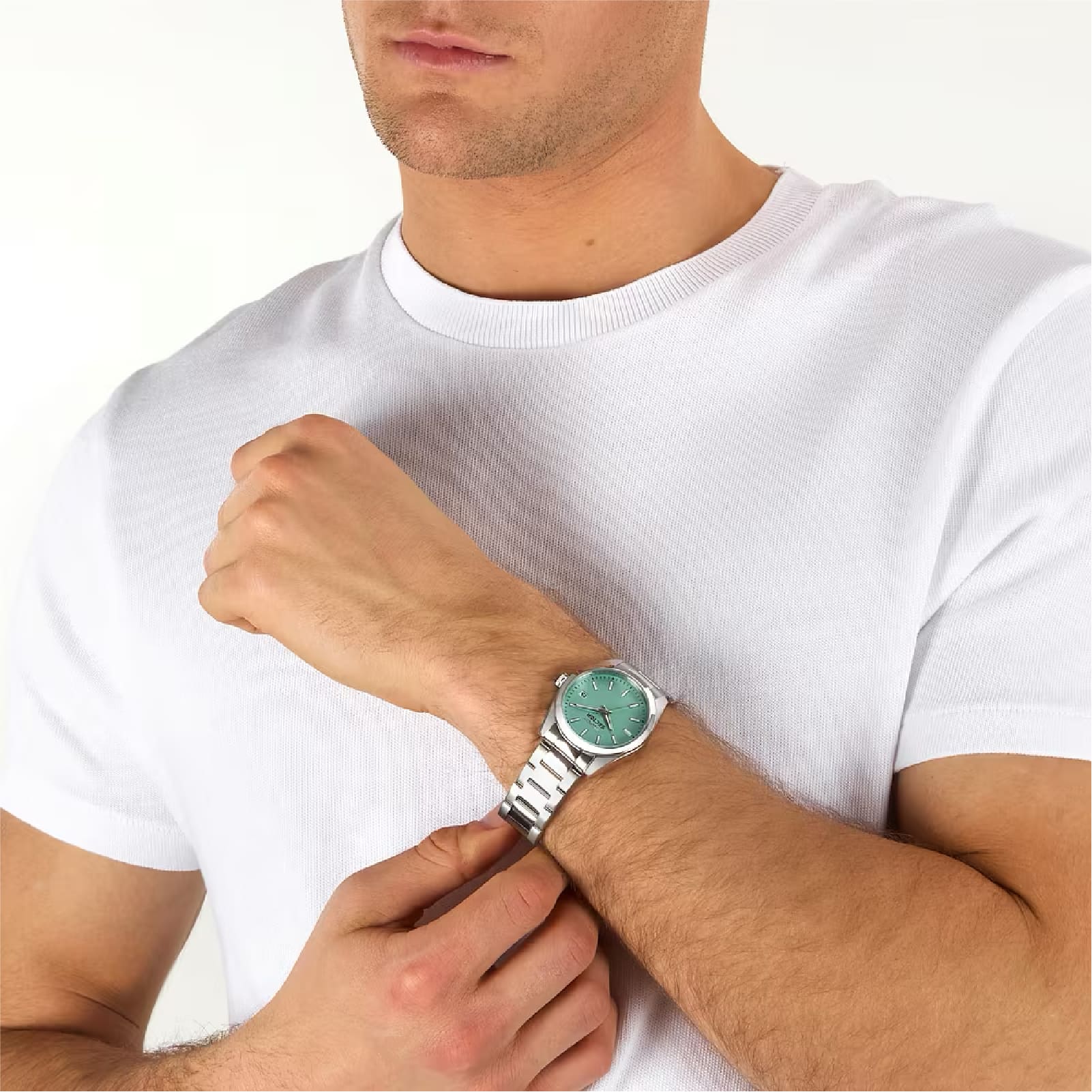 Orologio solo tempo Sector 240 acciaio quadrante azzurro 37mm MISURA UNICA