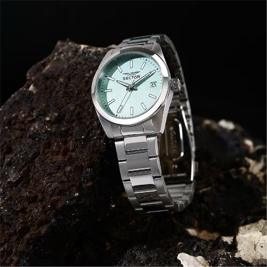 Orologio solo tempo Sector 240 acciaio quadrante azzurro 37mm MISURA UNICA