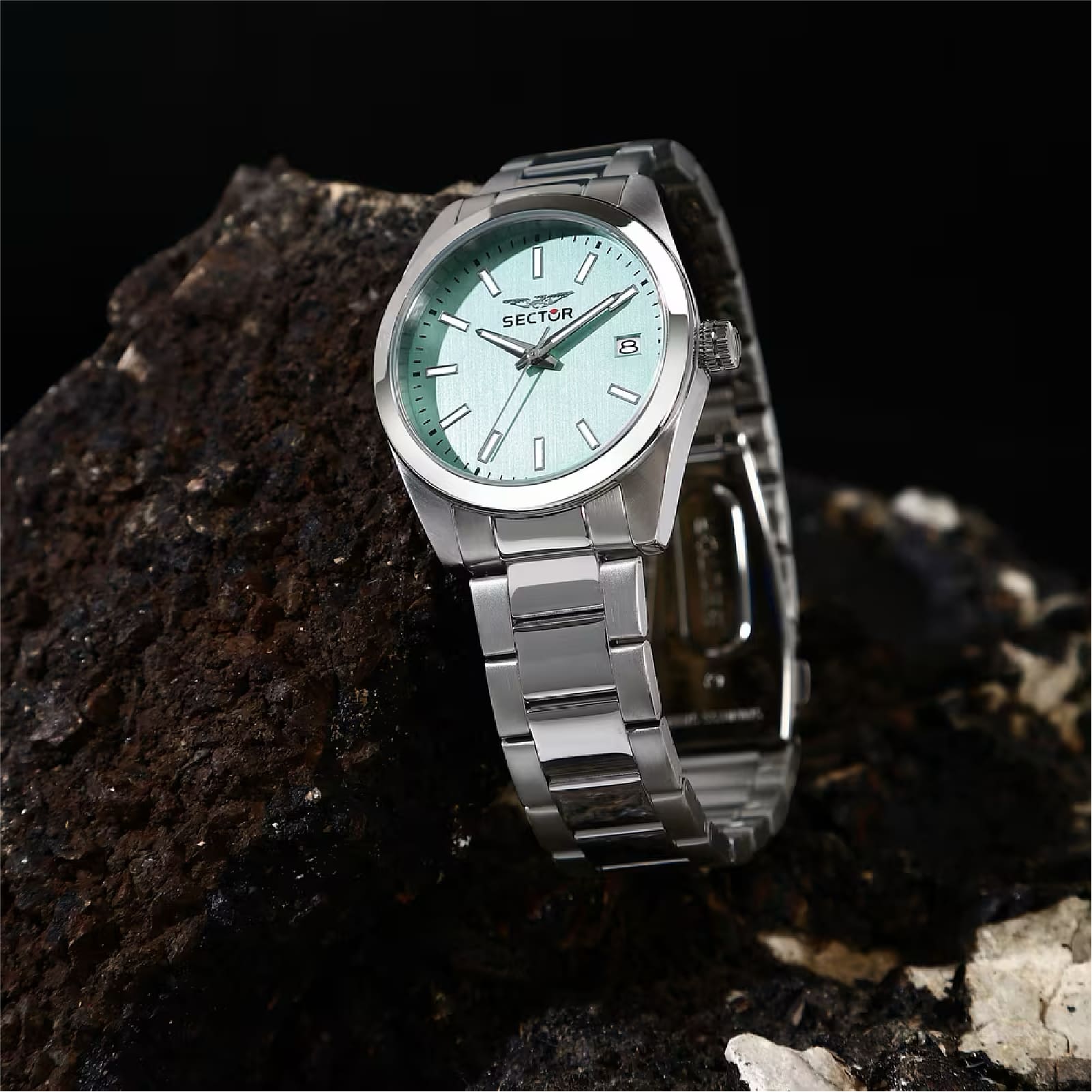 Orologio solo tempo Sector 240 acciaio quadrante azzurro 37mm MISURA UNICA