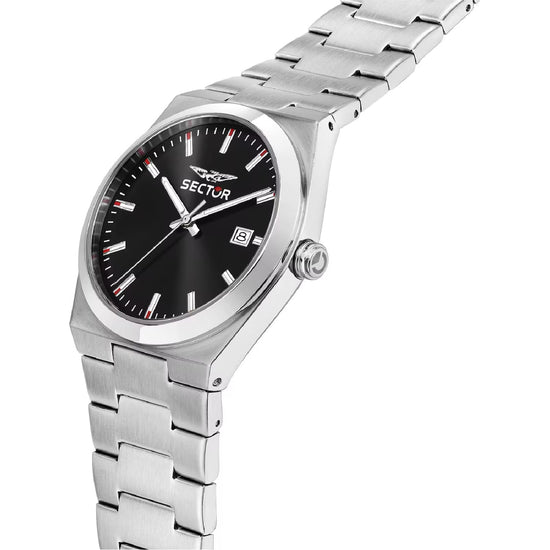 Orologio solo tempo Sector C300 in acciaio quadrante nero 40mm MISURA UNICA