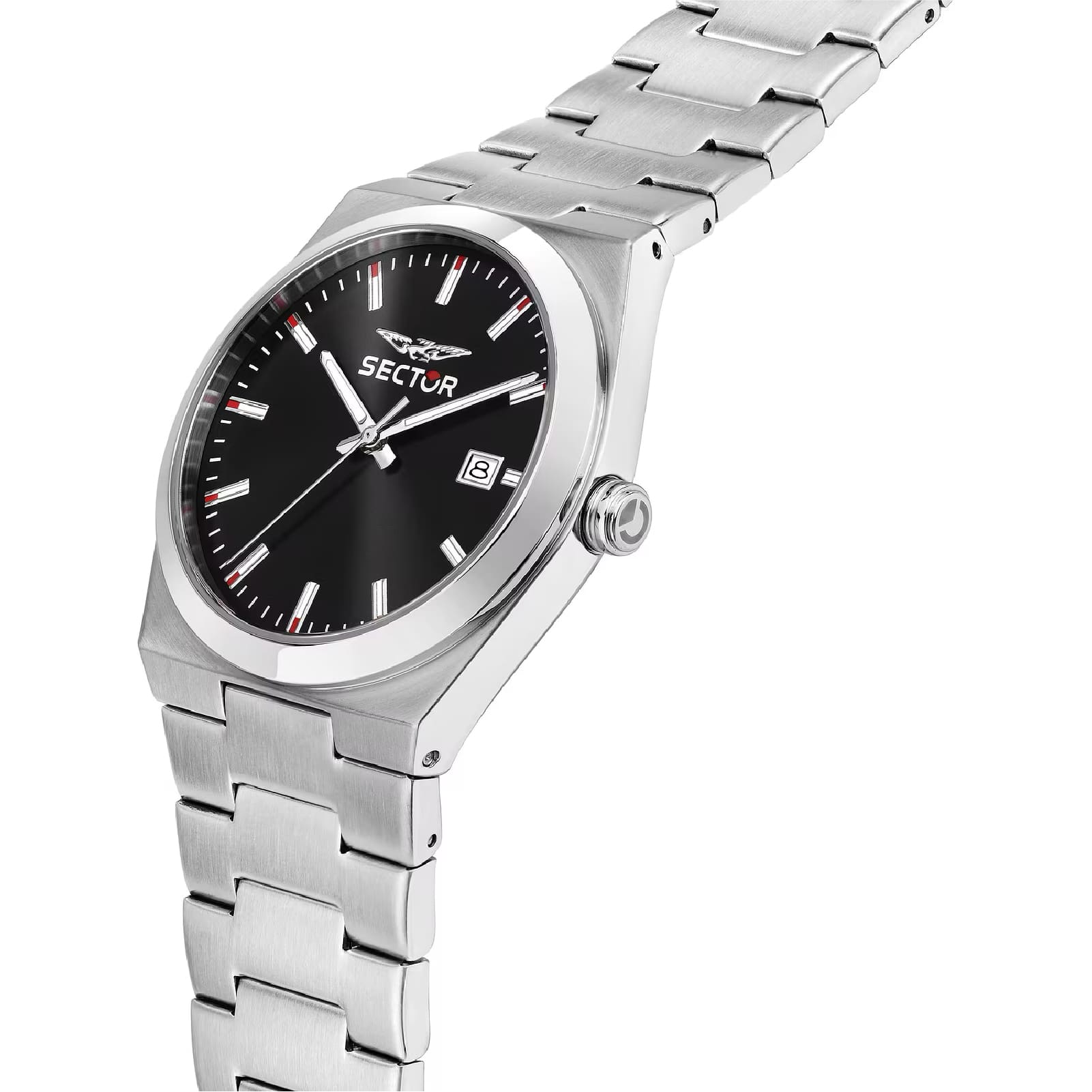 Orologio solo tempo Sector C300 in acciaio quadrante nero 40mm MISURA UNICA