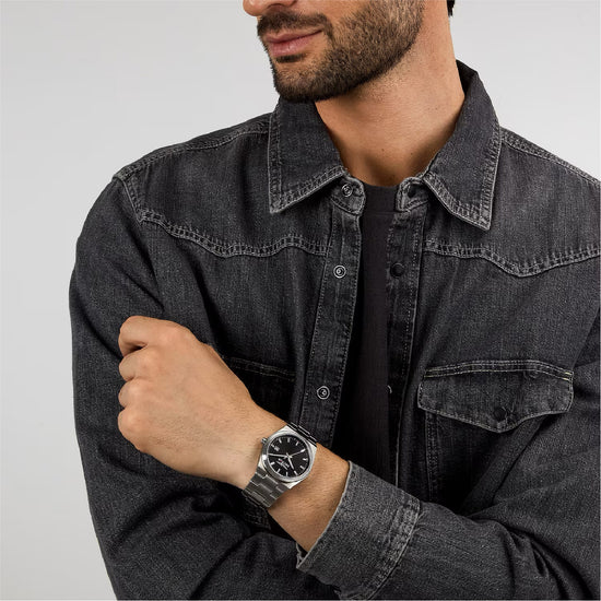 Orologio solo tempo Sector C300 in acciaio quadrante nero 40mm MISURA UNICA