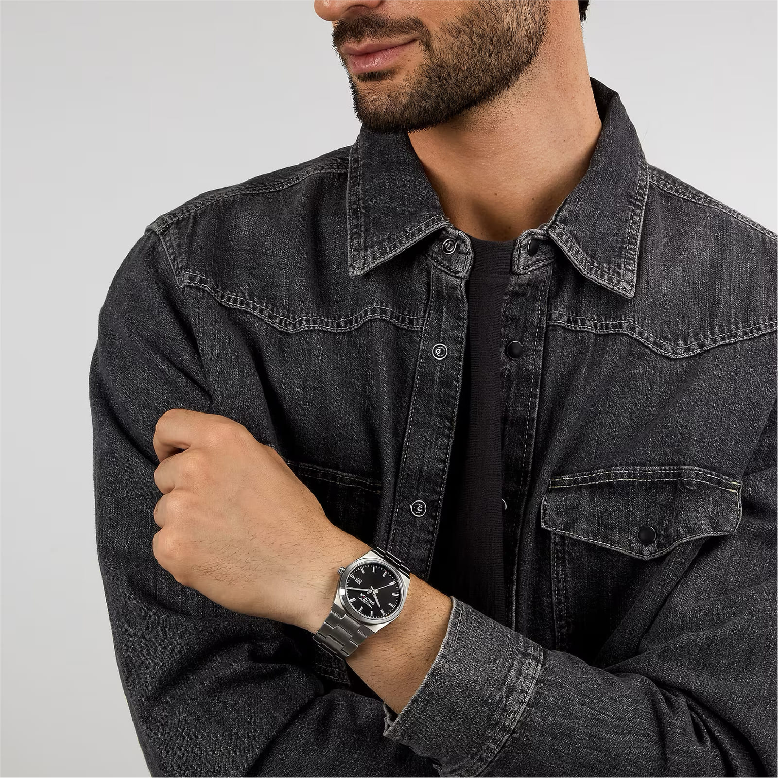 Orologio solo tempo Sector C300 in acciaio quadrante nero 40mm MISURA UNICA