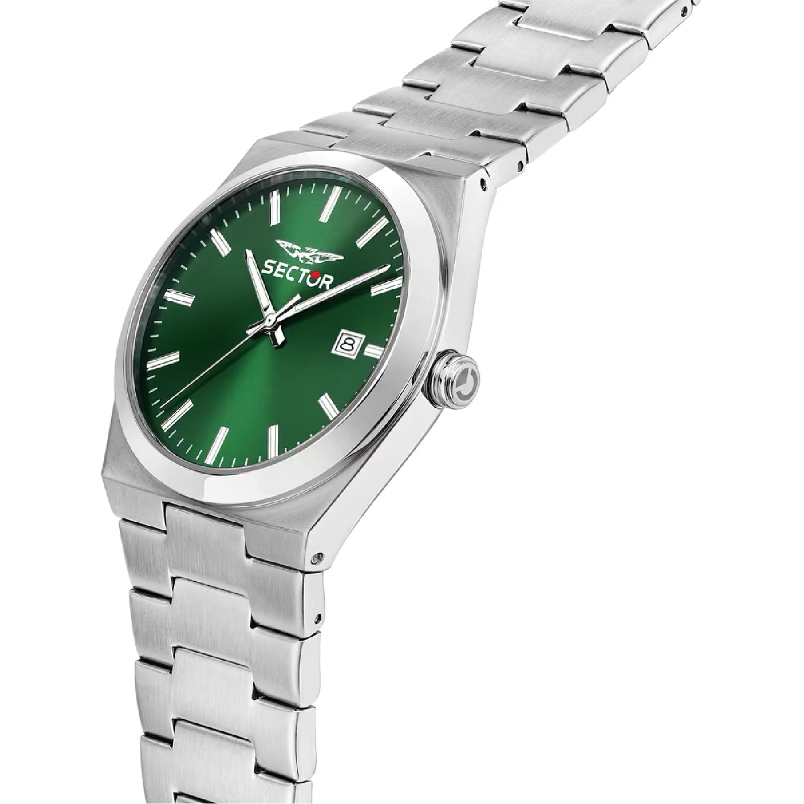 Orologio solo tempo Sector in acciaio quadrante verde MISURA UNICA