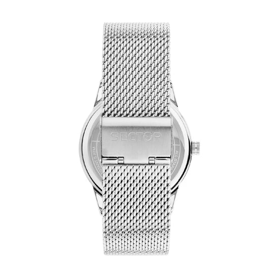 Orologio solo tempo Sector 660 in acciaio argentato e blu MISURA UNICA