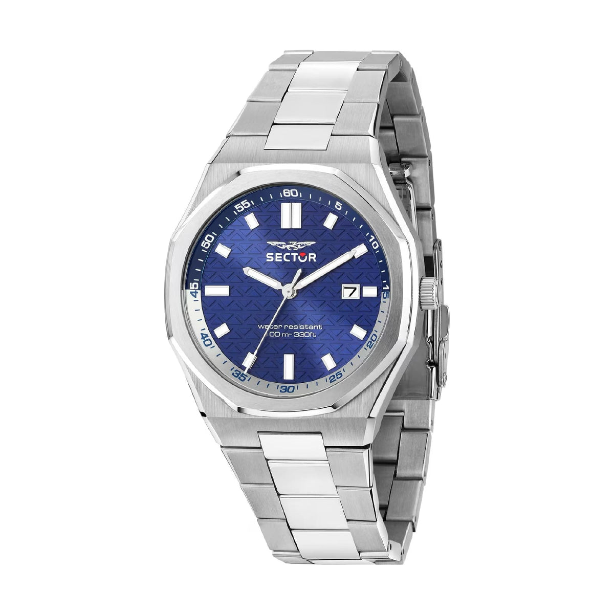 Orologio solo tempo Sector Otto150 in acciaio quadrante blu MISURA UNICA
