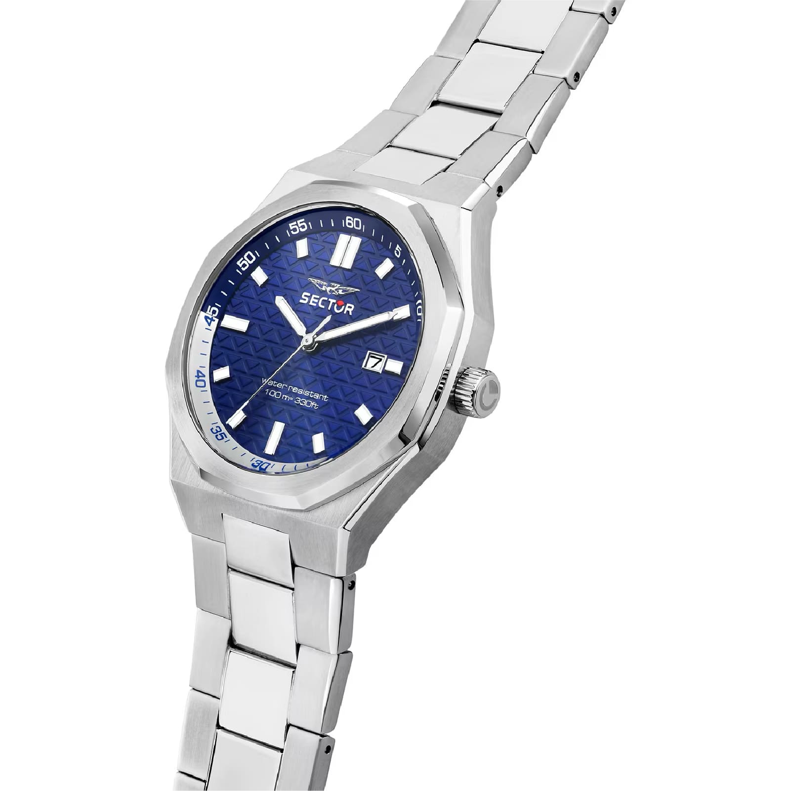Orologio solo tempo Sector Otto150 in acciaio quadrante blu MISURA UNICA