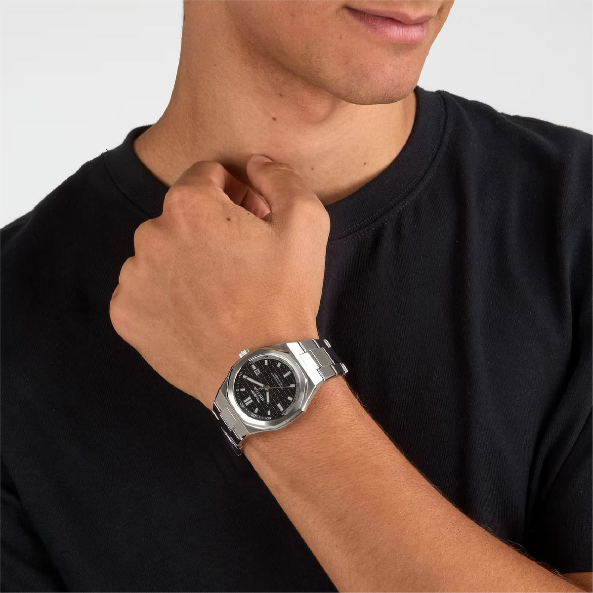 Orologio solo tempo Sector Otto150 in acciaio quadrante nero MISURA UNICA