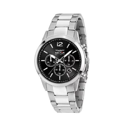 Orologio cronografo Sector in acciaio argento e nero da uomo S.R3273617002