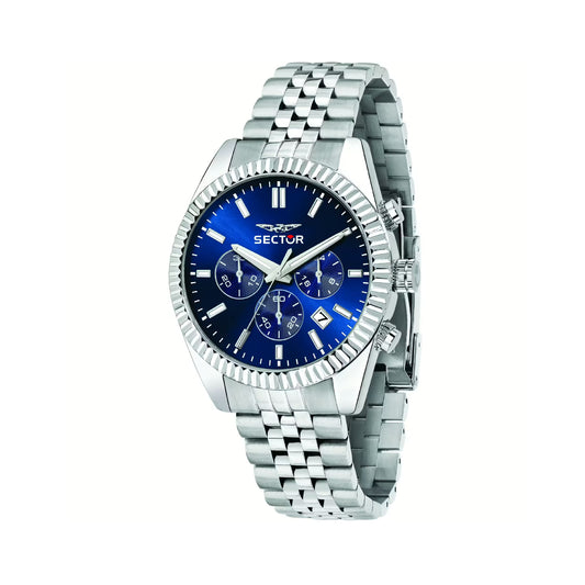 Orologio cronografo Sector in acciaio argento e blu da uomo S.R3273640003