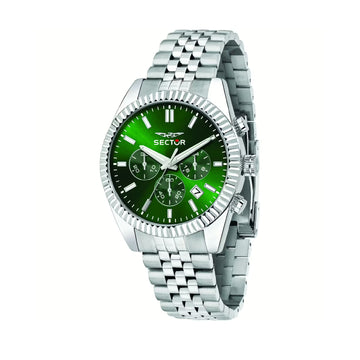 Orologio cronografo Sector in acciaio argento e verde da uomo S.R3273640004