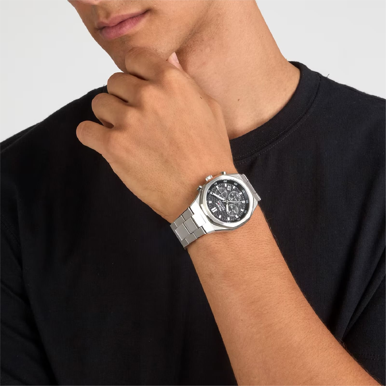 Orologio cronografo Sector otto150 in acciaio e nero MISURA UNICA
