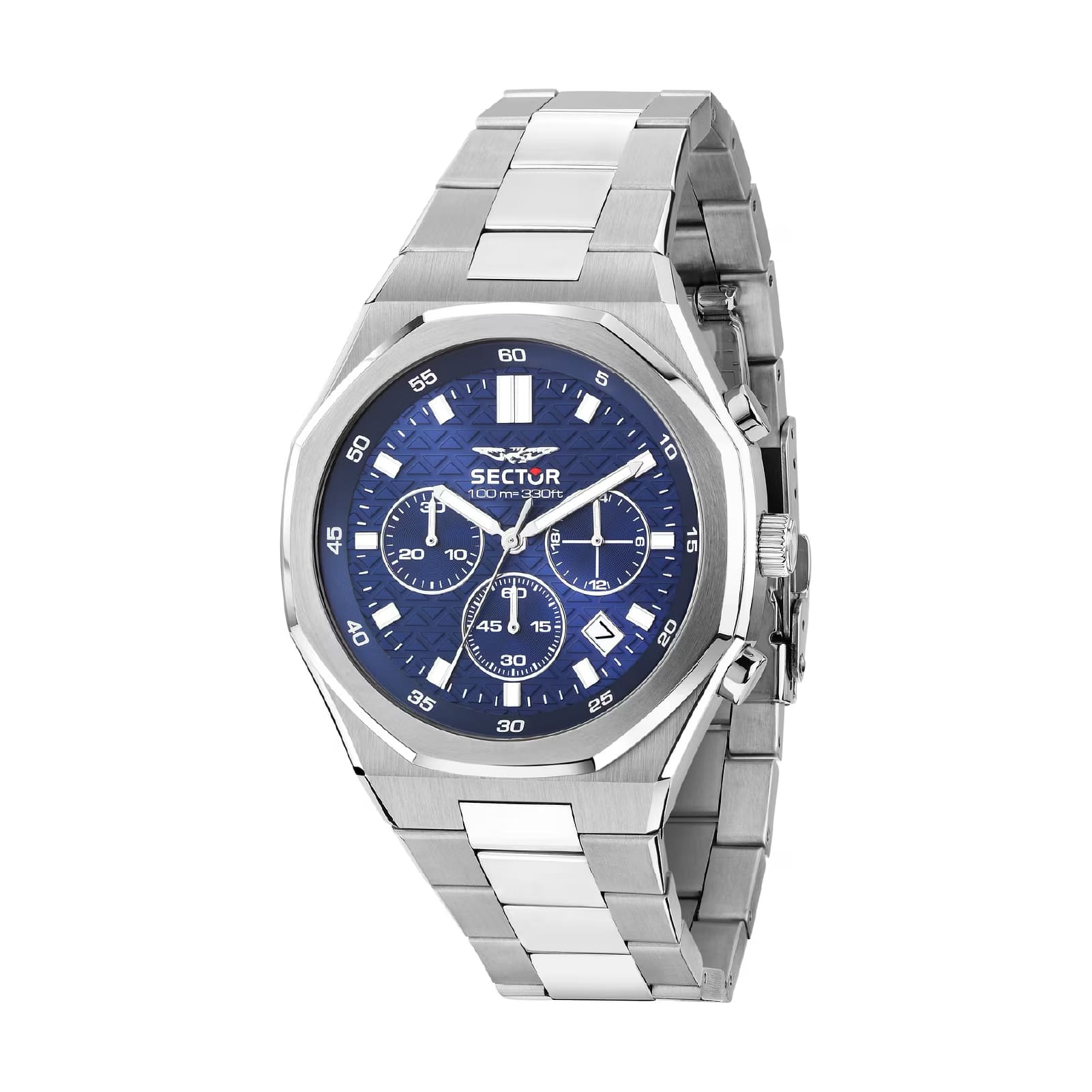 Orologio cronografo Sector Otto150 in acciaio quadrante blu MISURA UNICA