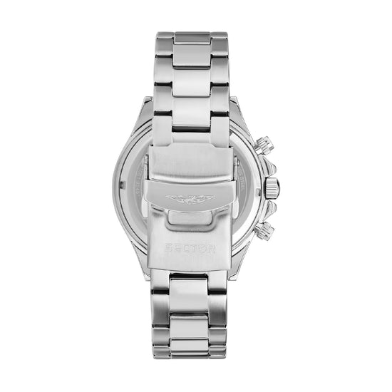 Orologio cronografo uomo Sector acciaio e quadrante nero