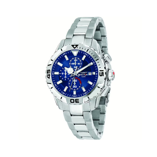 Orologio cronografo Sector in acciaio argento e blu da uomo S.R3273735003